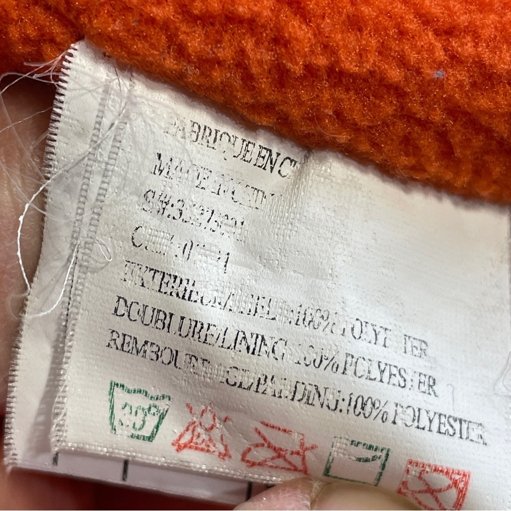 Warehouse One Puffer Vest Women’s Large Orange All Weather Gear Full Zip Fleece - Picture 8 of 10